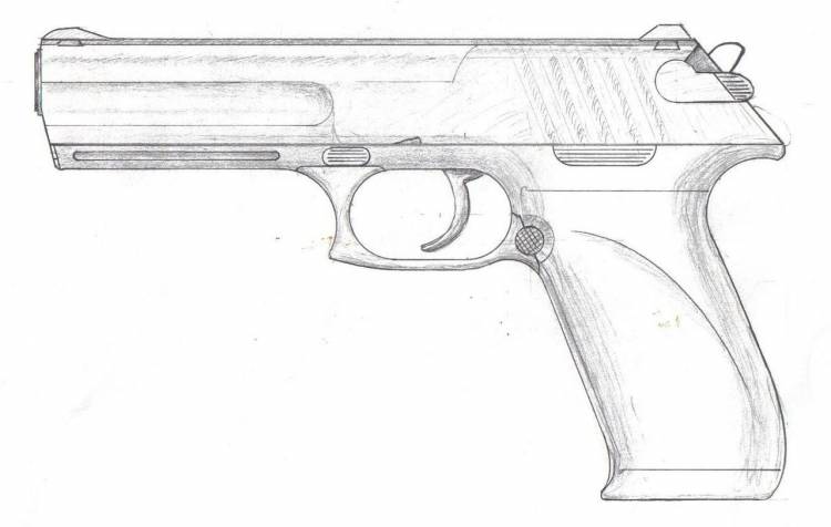 Пистолет Макарова для срисовки