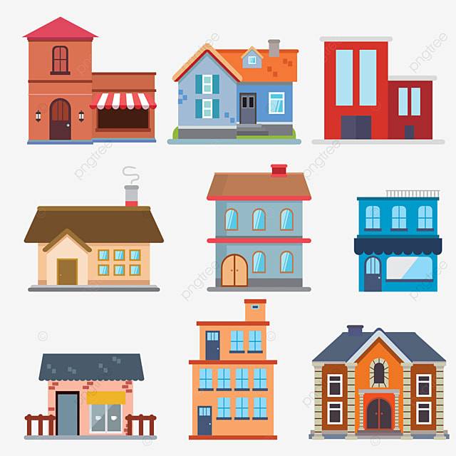 коттеджный дом строительный комплект PNG , имущество, коттедж, жилой дом PNG картинки и пнг рисунок для бесплатной загрузки