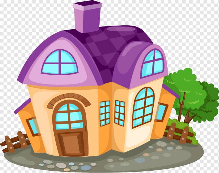 Дом мультфильм рисунок, дом, здание, комната, карикатура png