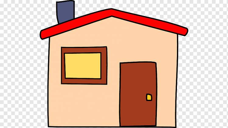 Дом, рисунок, здание, логотип, красный, желтый, текст, линия, мультфильм, угол, площадь png