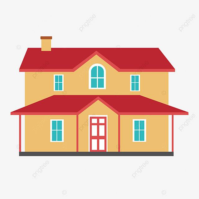 иллюстрация простого городского дома PNG , жилой дом, Дом, Мультфильм дом PNG картинки и пнг рисунок для бесплатной загрузки