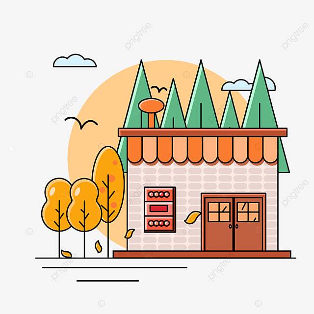 Простая улица маленький дом PNG , Круглосуточный магазин, дикий гусь, геометрический PNG картинки и пнг рисунок для бесплатной загрузки