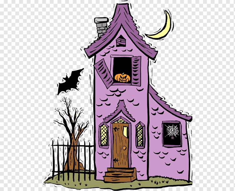 Рисунок Дом с привидениями План дома, дом, фиолетовый, карандаш, здание png