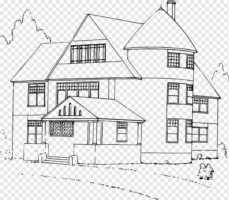 Дом рисунок, белый дом, угол, здание, белый дом png