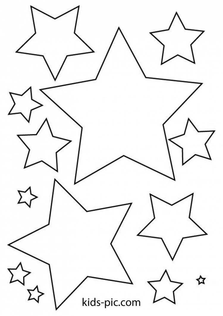 шаблоны звезд разных размеров для вырезания из бумаги распечатать