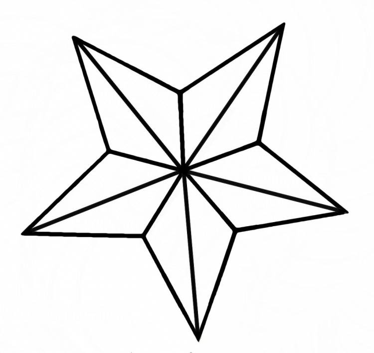 Звезда рисунок шаблон для вырезания