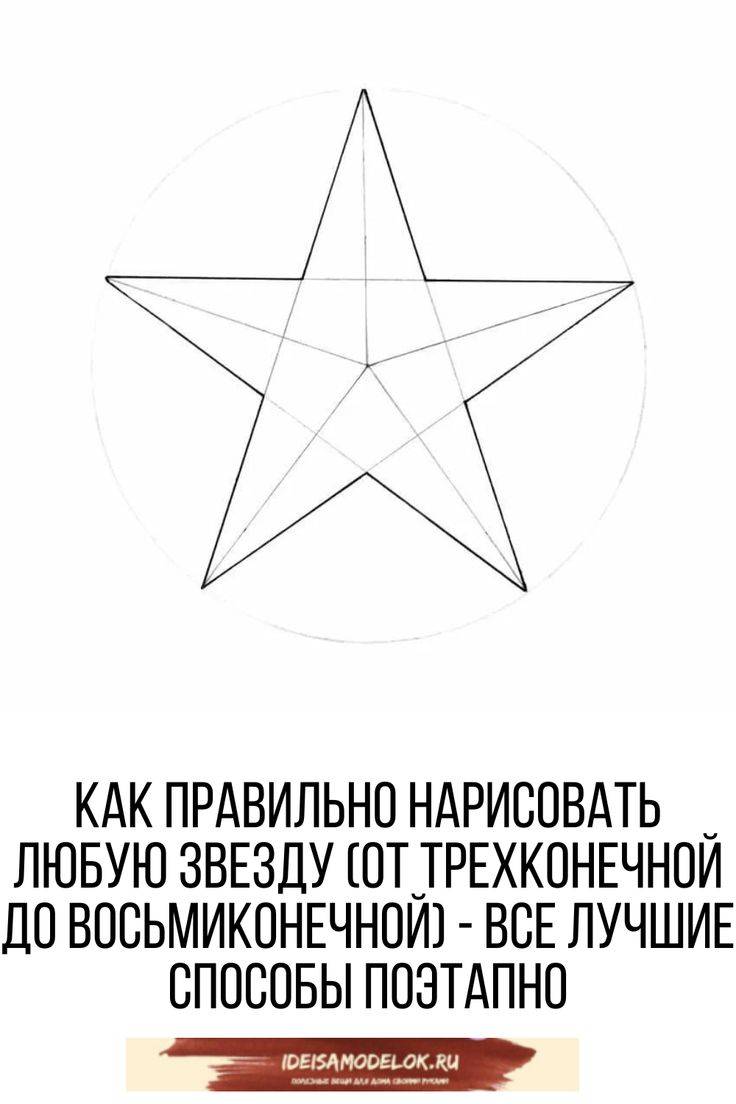 Как нарисовать звезду пятиконечную с помощью линейки, циркуля, по клеточкам, по шаблону