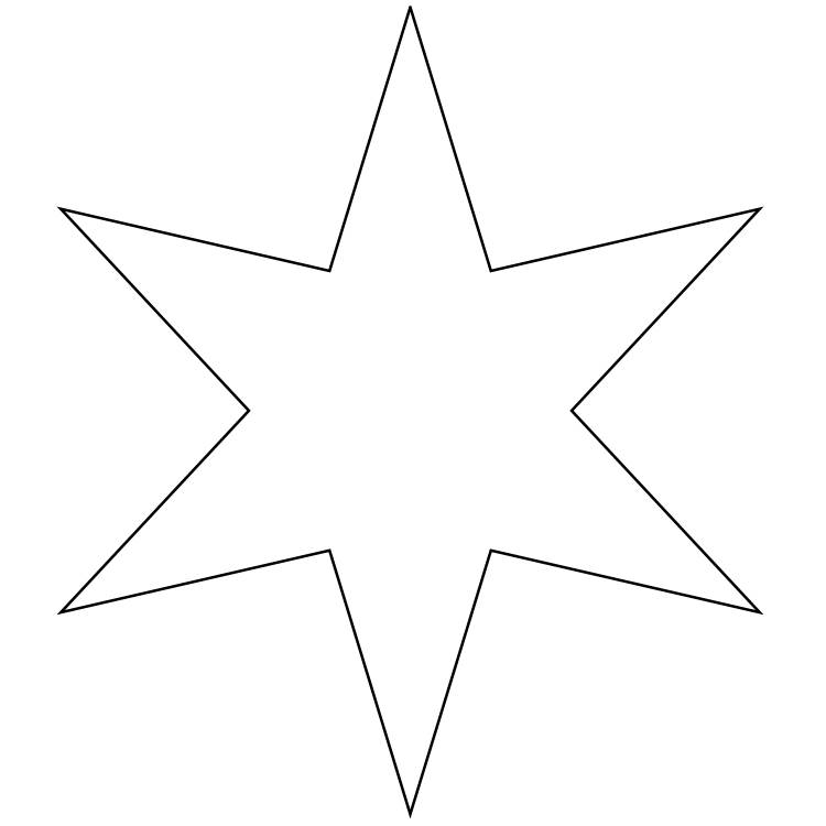 Трафарет звезды для вырезания