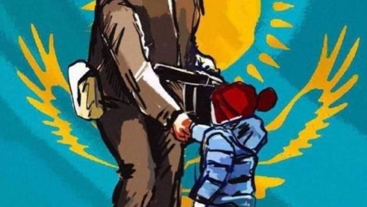 Историю облетевшего соцсети снимка солдата с ребенком рассказали в Шымкенте