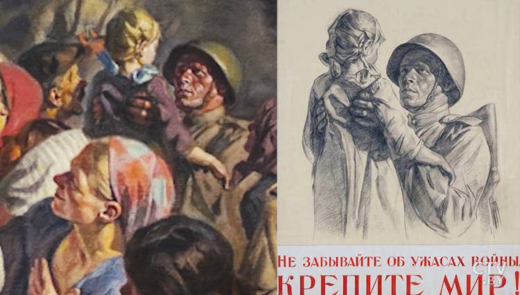 Как солдат с картины «Освобождение Минска» стал прообразом знаменитого советского плаката