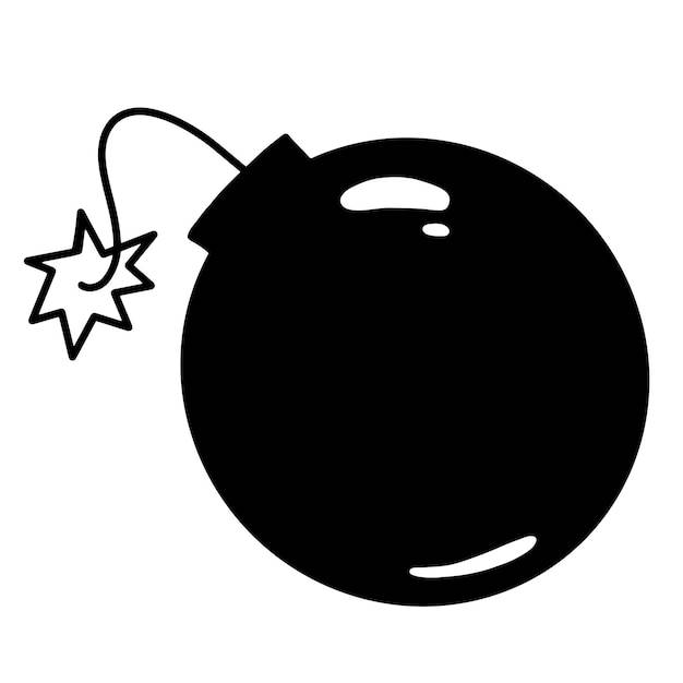 Рисунок каракулей с динамитной бомбой