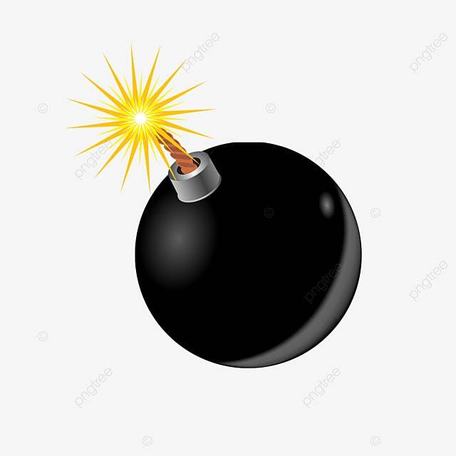мультфильм с черной бомбой PNG , бомба, Черная бомба, зажигательная бомба PNG картинки и пнг PSD рисунок для бесплатной загрузки
