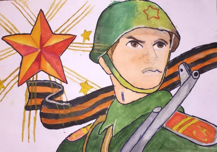 Рисунок русского солдата