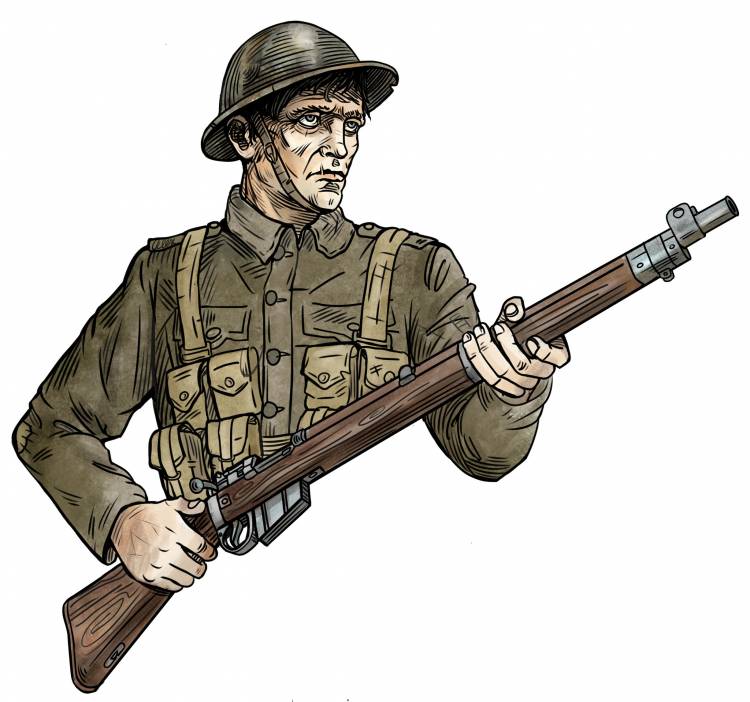 Рисунки солдат Первой Мировой