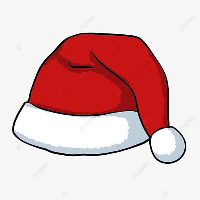 Плоская большая раскрашенная вручную новогодняя шапка PNG , рождественская шапка, рождественская шапка клипарт, рождественский клипарт PNG картинки и пнг PSD рисунок для бесплатной загрузки