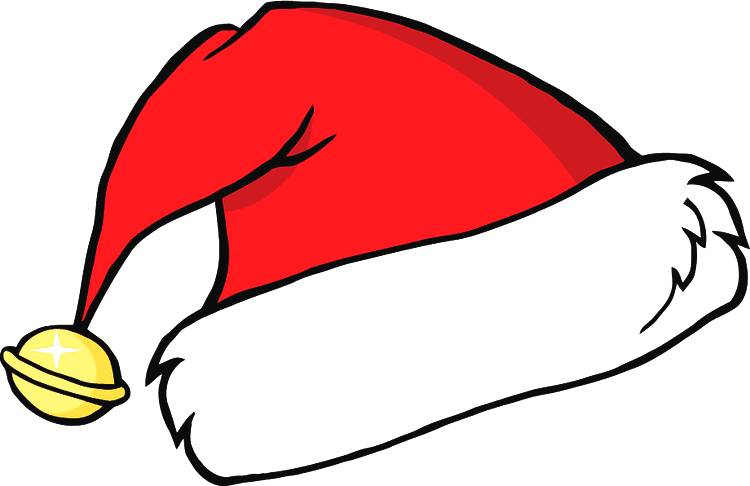 Рисунки новогодней шапки Деда Мороза