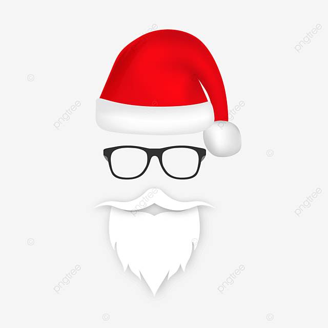 новогодняя шапка с сангласом и усами PNG , лицо Санта Клауса, рождественская шапка, новогодняя шапка с сангласом и усами PNG PNG картинки и пнг рисунок для бесплатной загрузки