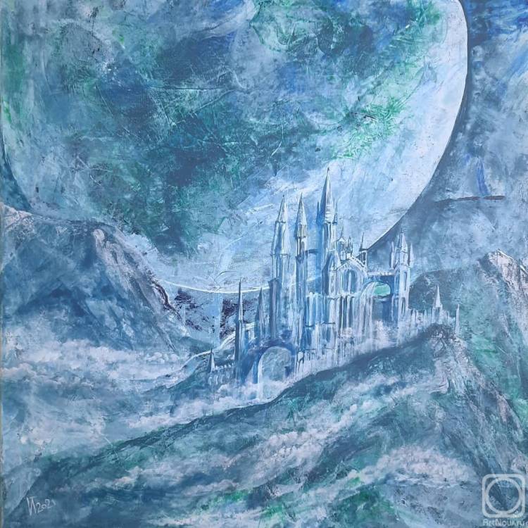 Космический замок» картина Троицкой Ирины (холст, акрил)