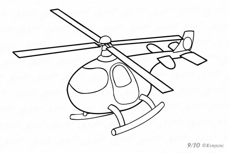 Рисунок вертолет карандашом для детей