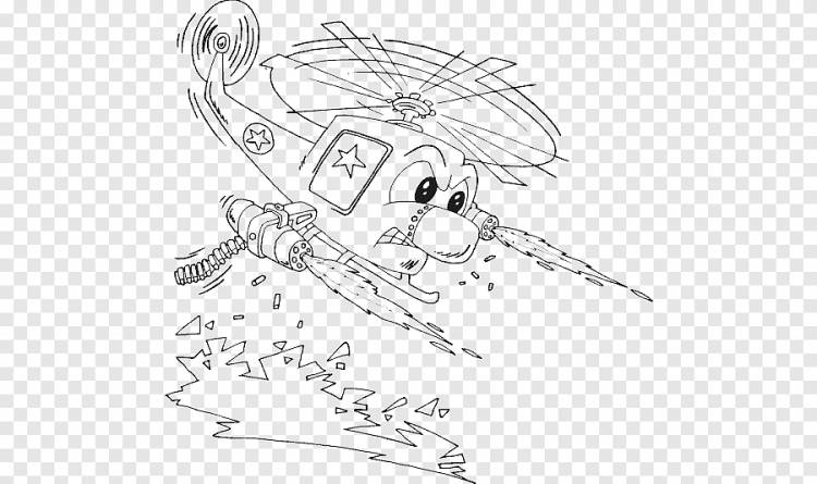 Штурмовой вертолет Самолет-раскраска, вертолет, угол, белый png