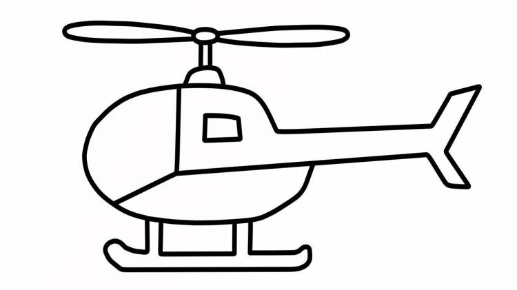 Вертолет рисунок простой 