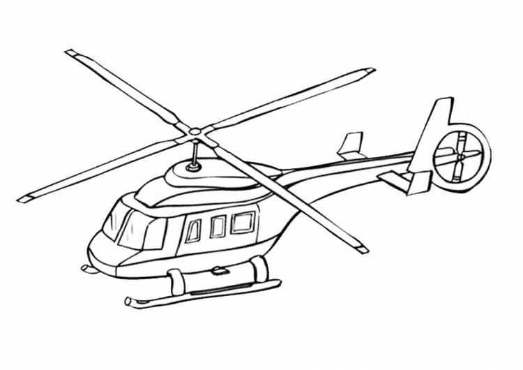 Вертолет простой рисунок