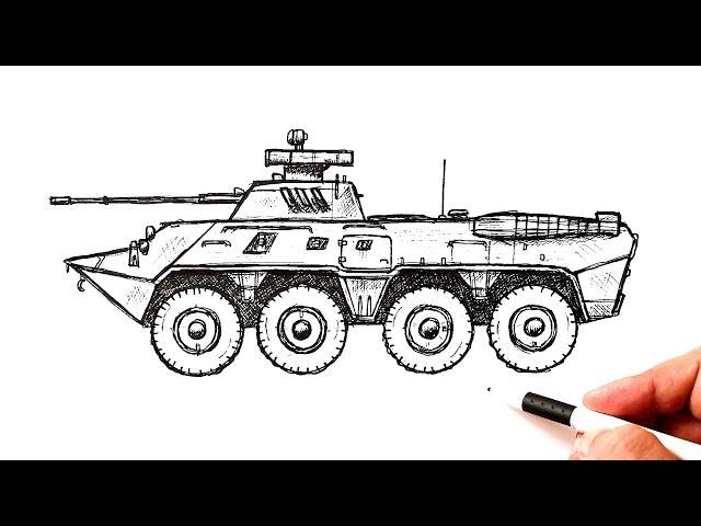 How to draw a Military APC