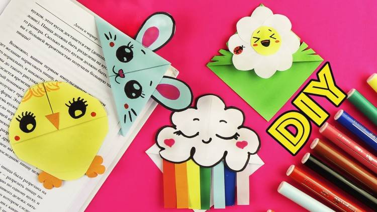 DIY Spring bookmarks Origami Paper crafts for kids