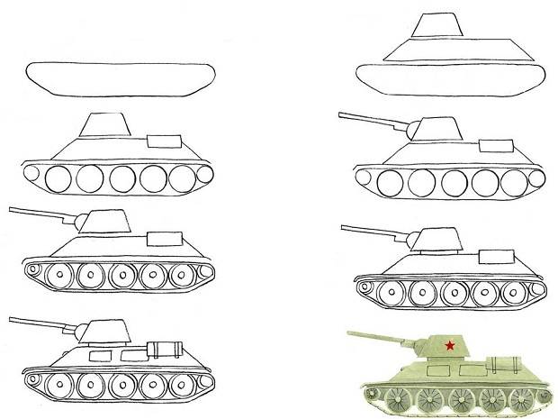 Как нарисовать военную технику