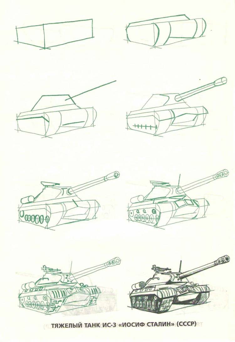 Легкие рисунки танков