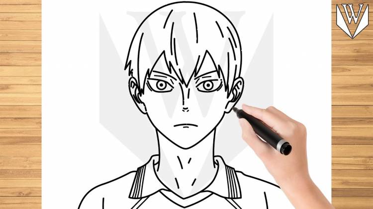 How to draw Kageyama Tobio Haikyuu! Step by step, Drawing Tutorial Trick Easy For Kids