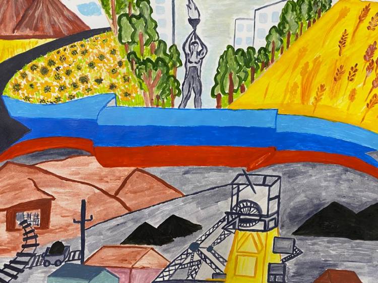 Художественная выставка детских работ «Рисуют дети Донбасса»