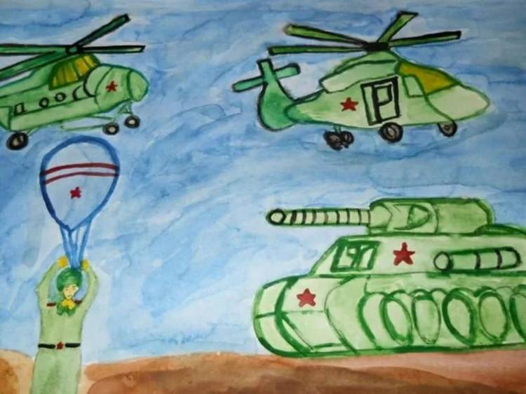 Детские рисунки военной техники