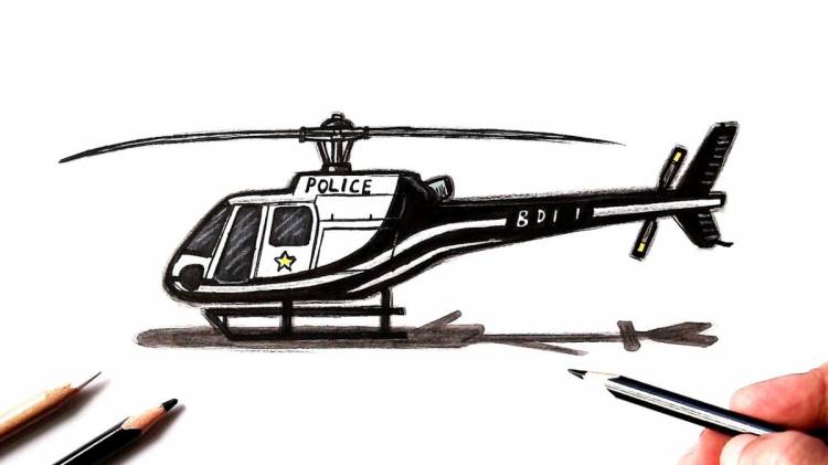 как нарисовать вертолет