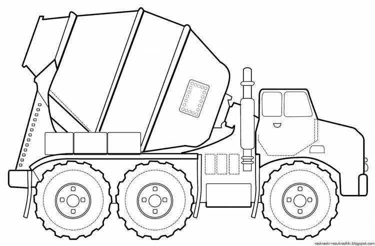 Раскраска строительная техника для детей