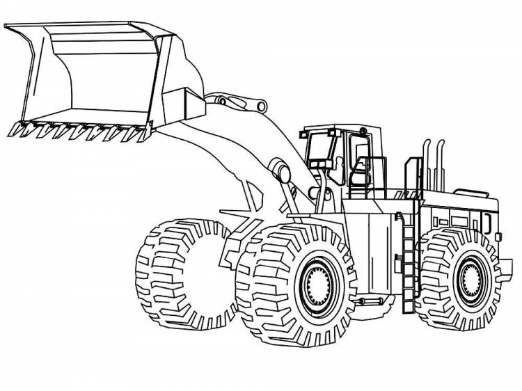 Раскраска Строительная техника скачать и распечатать бесплатно