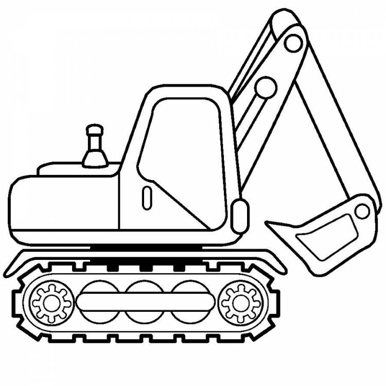 Раскраска Строительная техника скачать и распечатать бесплатно