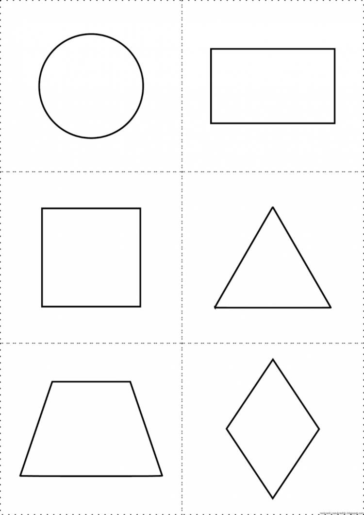 Геометрические фигуры для детей раскраска