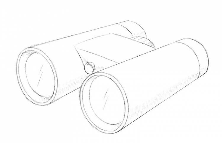 Как рисовать бинокль
