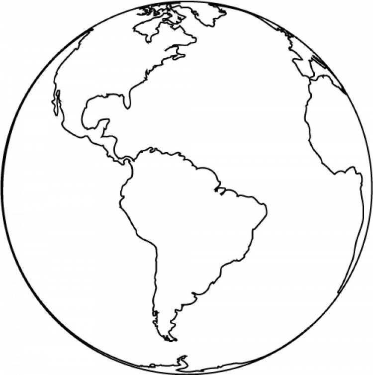 Рисунок земной шар раскраска 