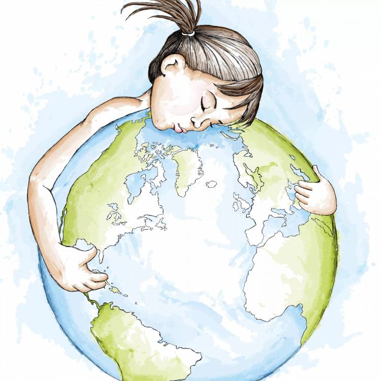 Земной шар рисунок детский