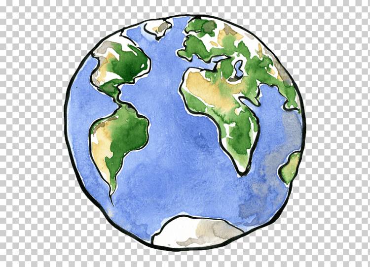 земной шар, планета Земля Рисование, земля мультфильм, акварель, карандаш, глобус png