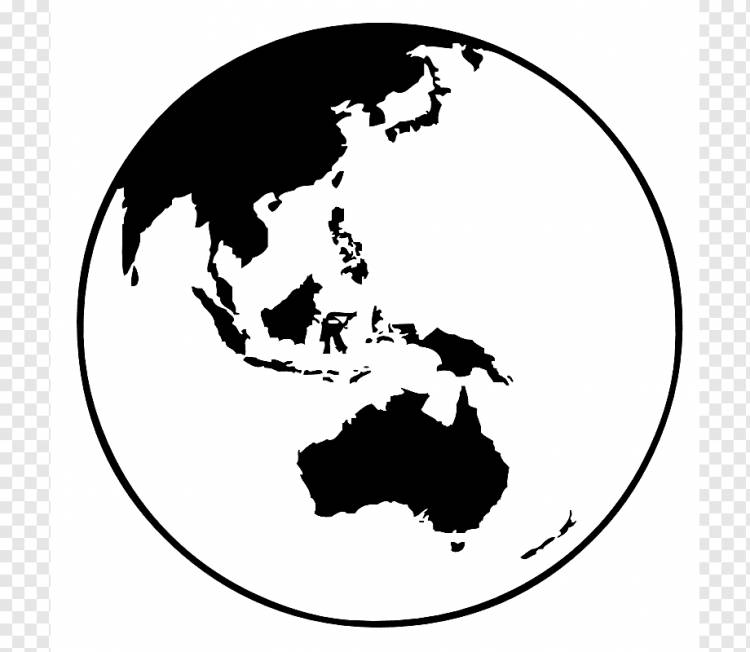 Земной шар Черно-белый, Черно-белая Земля, cdr, глобус, монохромный png
