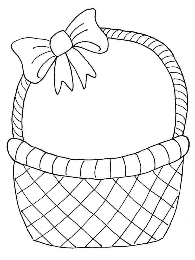 Beautifully Designed Round Straw Basket Coloring Page