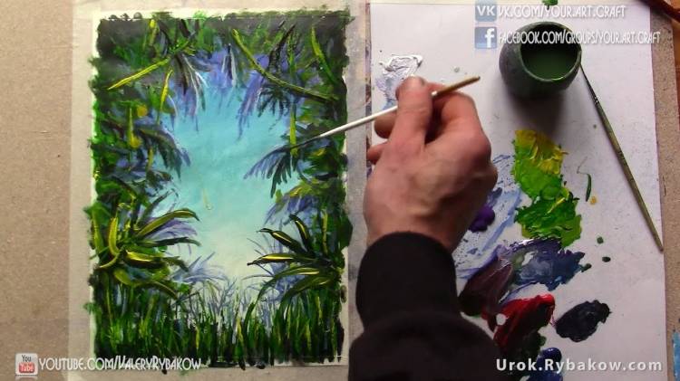 Как нарисовать джунгли