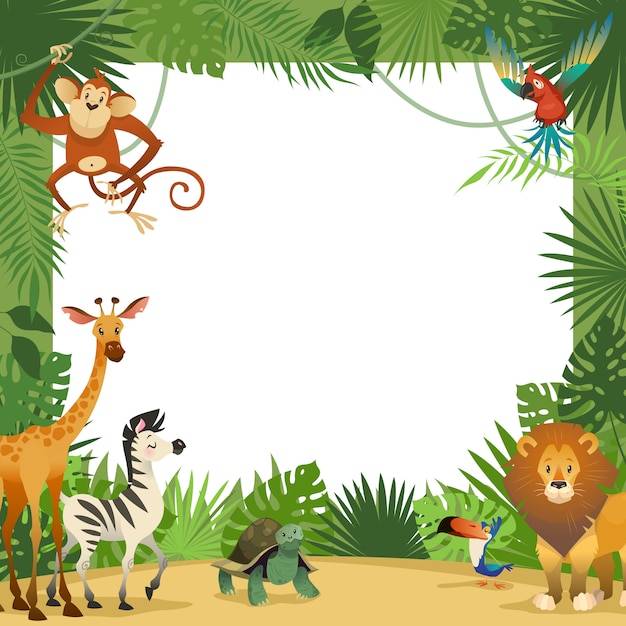 Карта животных джунглей