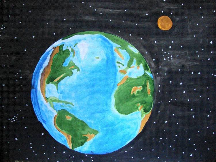 Детские рисунки планеты Земля 