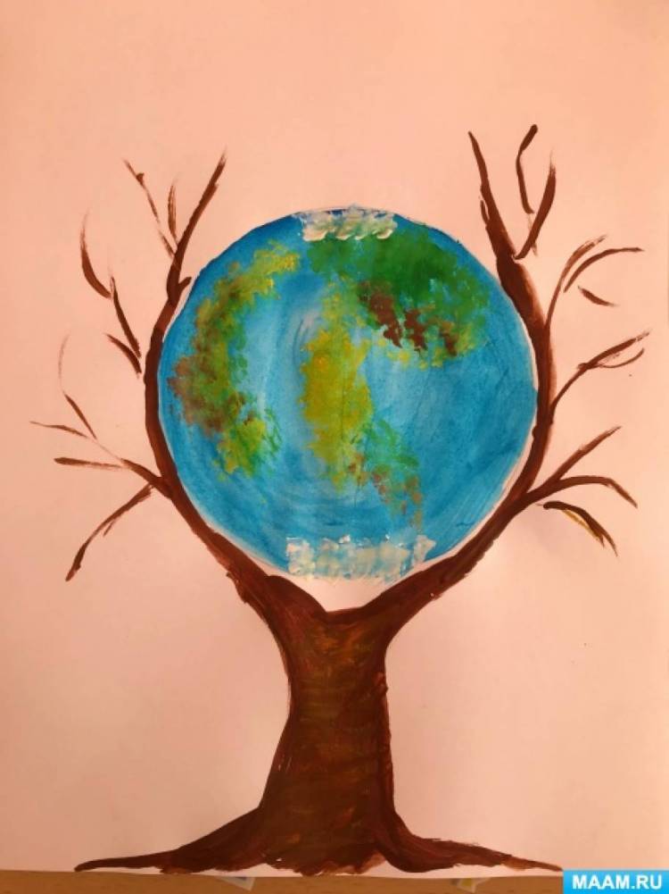 Мастер-класс по рисованию гуашью к Дню Земли «Наша планета