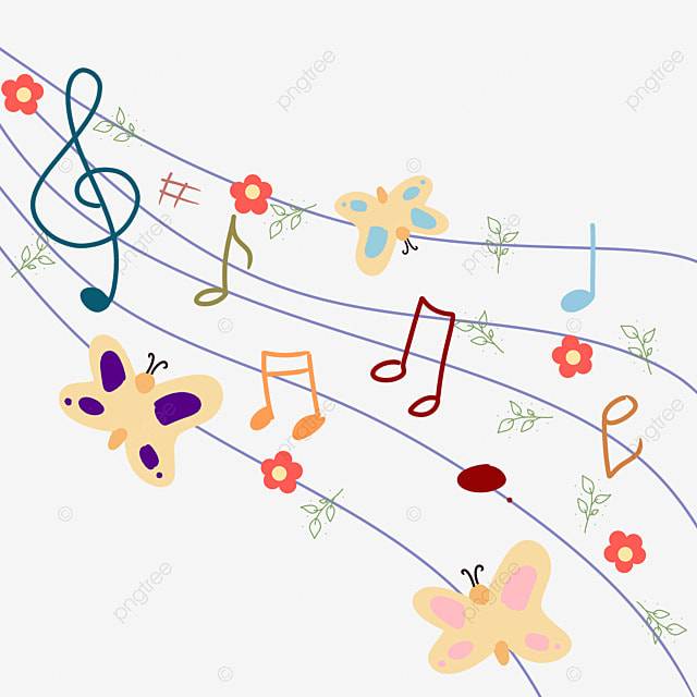 нота с изображением бабочки PNG , Музыкальные ноты, иллюстрация музыкальных нот, бабочка PNG картинки и пнг PSD рисунок для бесплатной загрузки