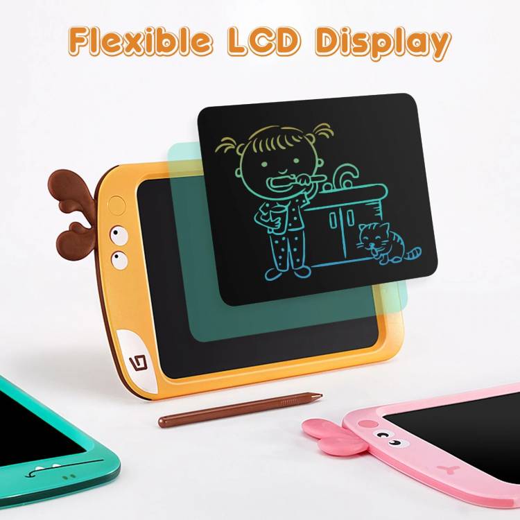 ЖК-дисплей планшет для письма милые красочные Экран рисунок Doodle плата зарядного устройства с стереть замок Функция для детей, для мальчиков, подарок для девочек